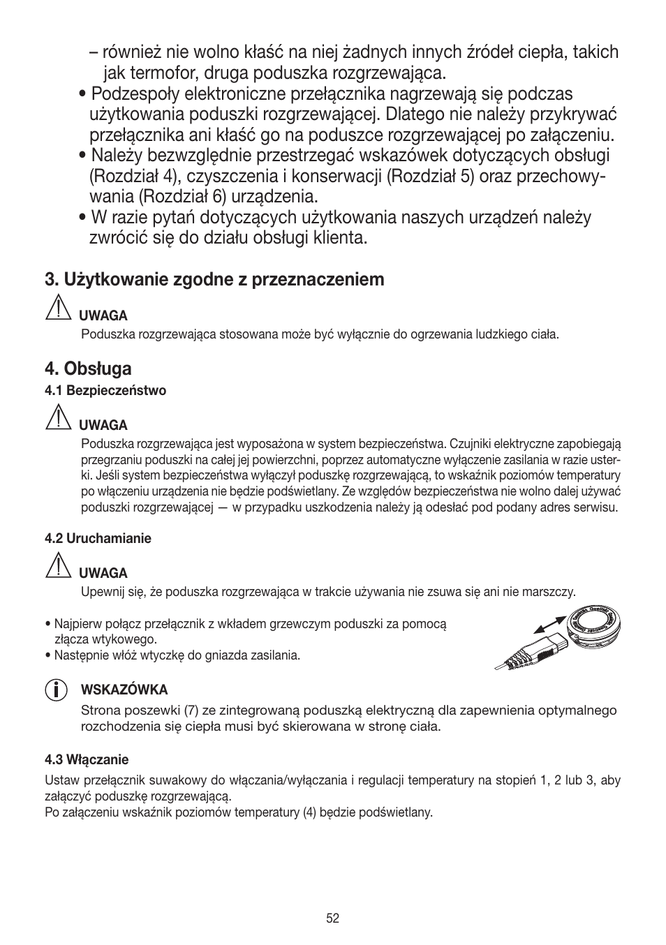 Obsługa | Beurer HK 48 Cosy User Manual | Page 52 / 56