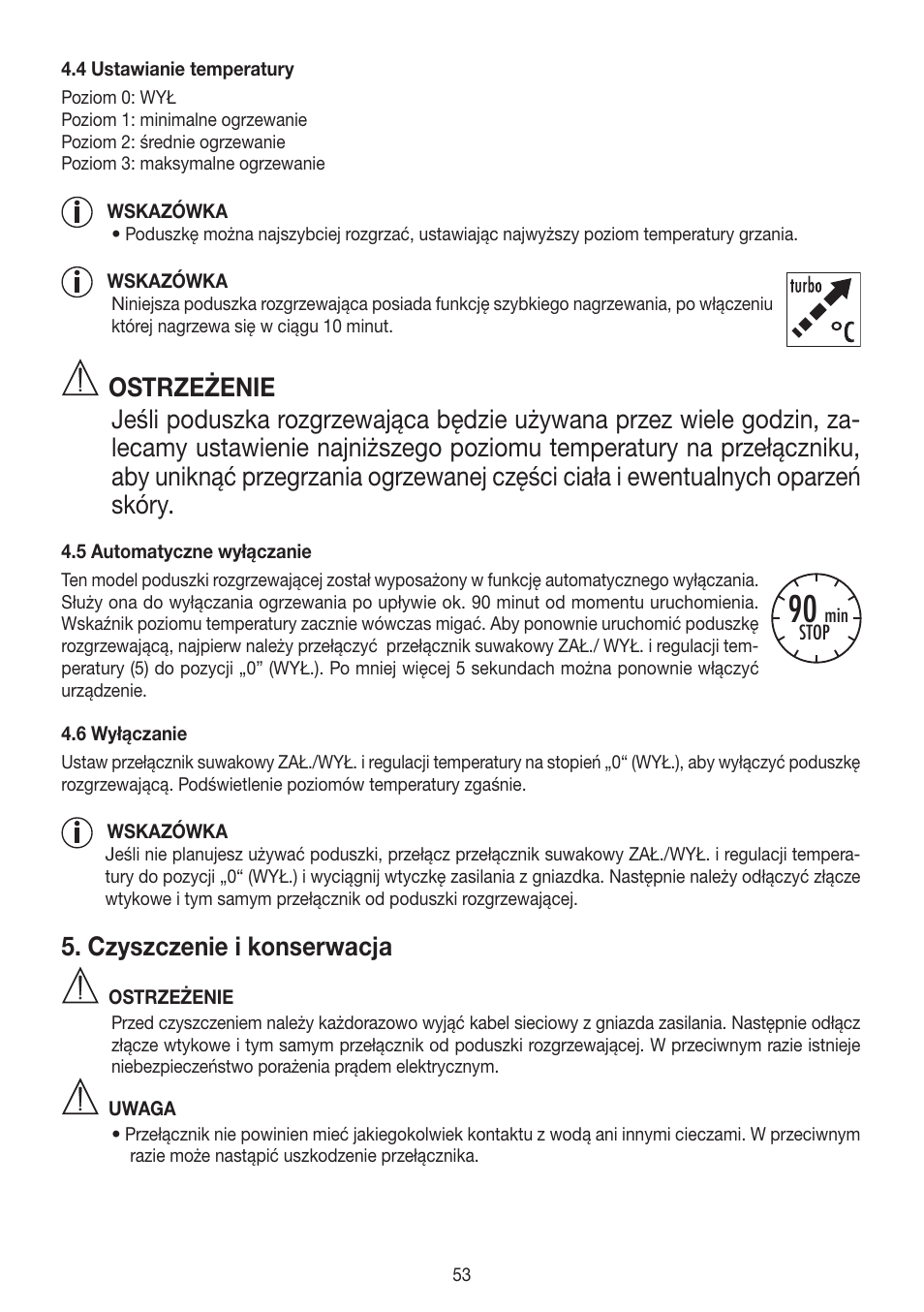 Czyszczenie i konserwacja | Beurer HK 48 Cosy User Manual | Page 53 / 56