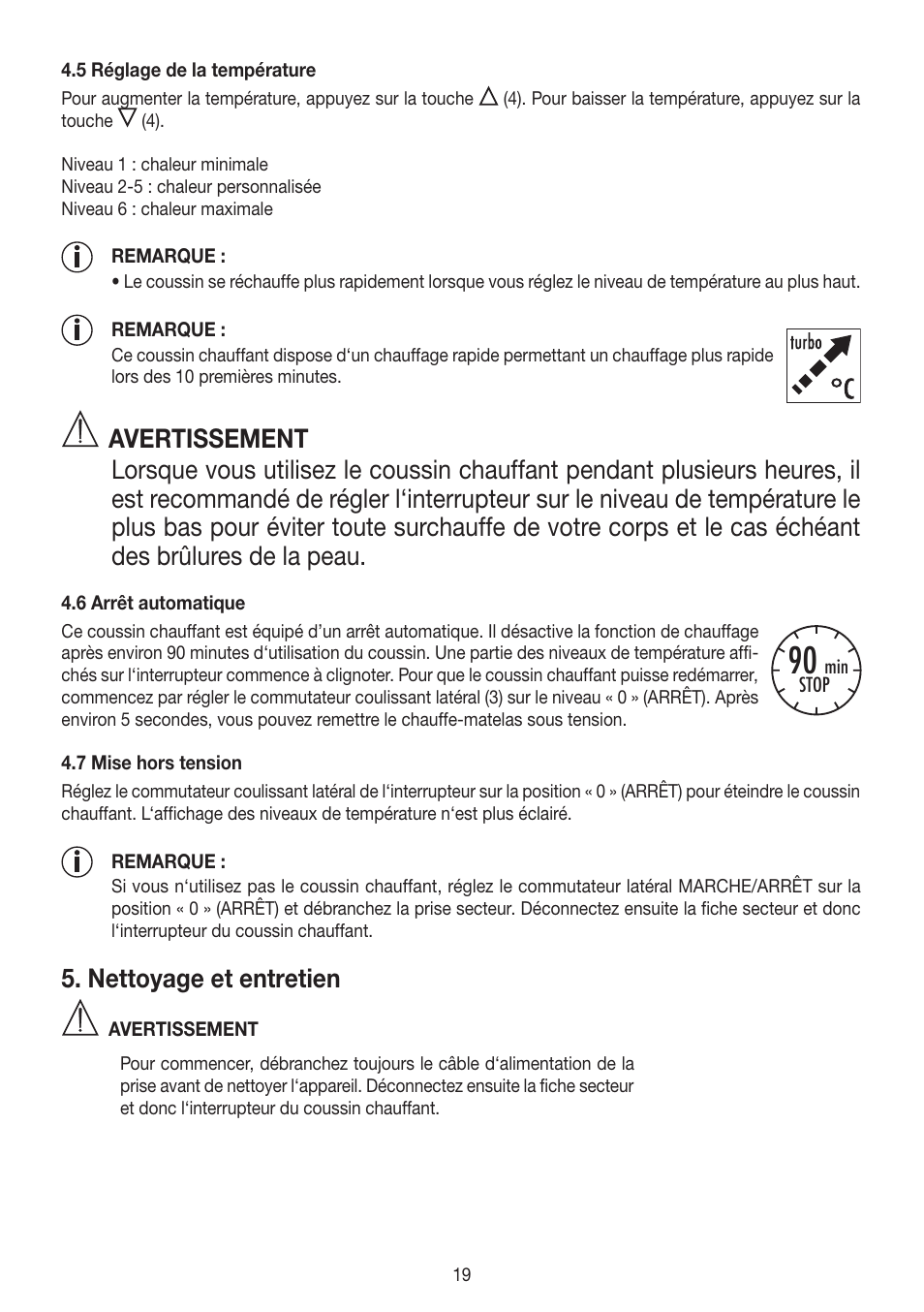 Nettoyage et entretien | Beurer HK 58 Cosy User Manual | Page 19 / 56