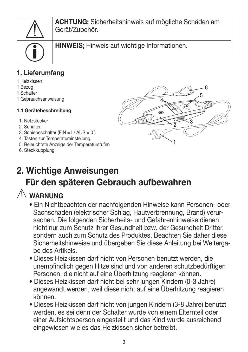 Beurer HK 58 Cosy User Manual | Page 3 / 56