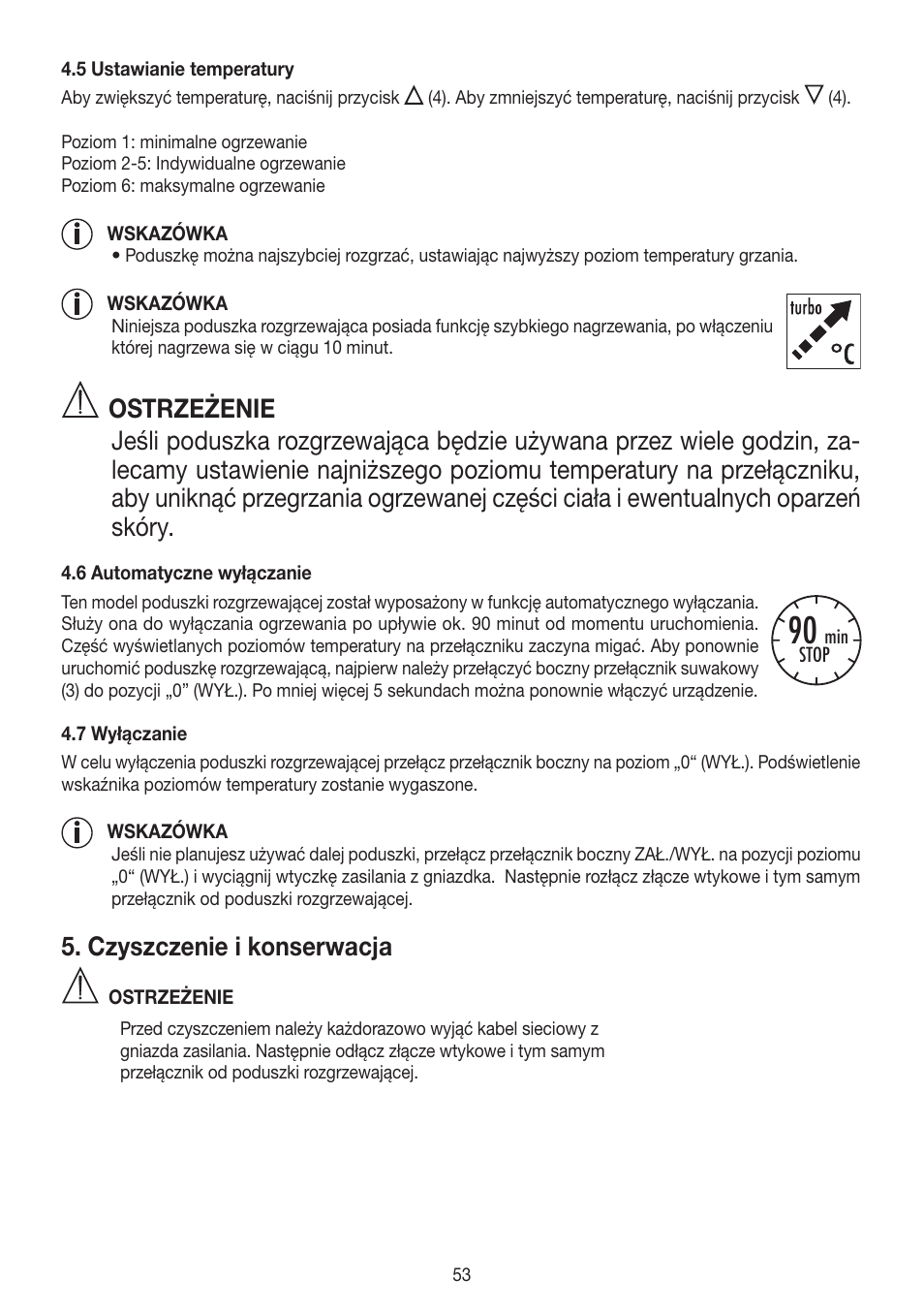 Czyszczenie i konserwacja | Beurer HK 58 Cosy User Manual | Page 53 / 56