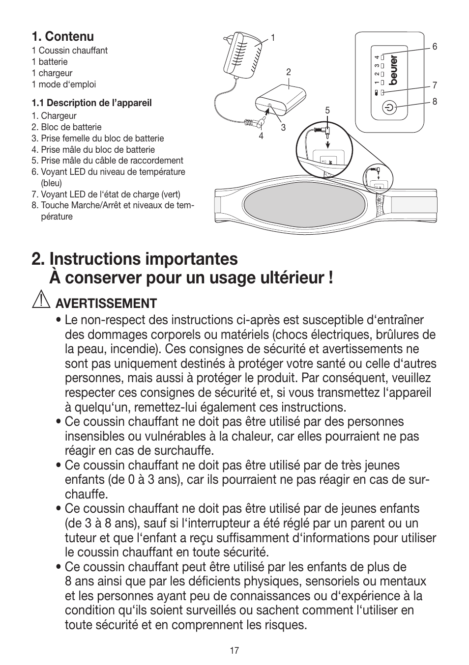 Contenu | Beurer HK 72 User Manual | Page 17 / 60