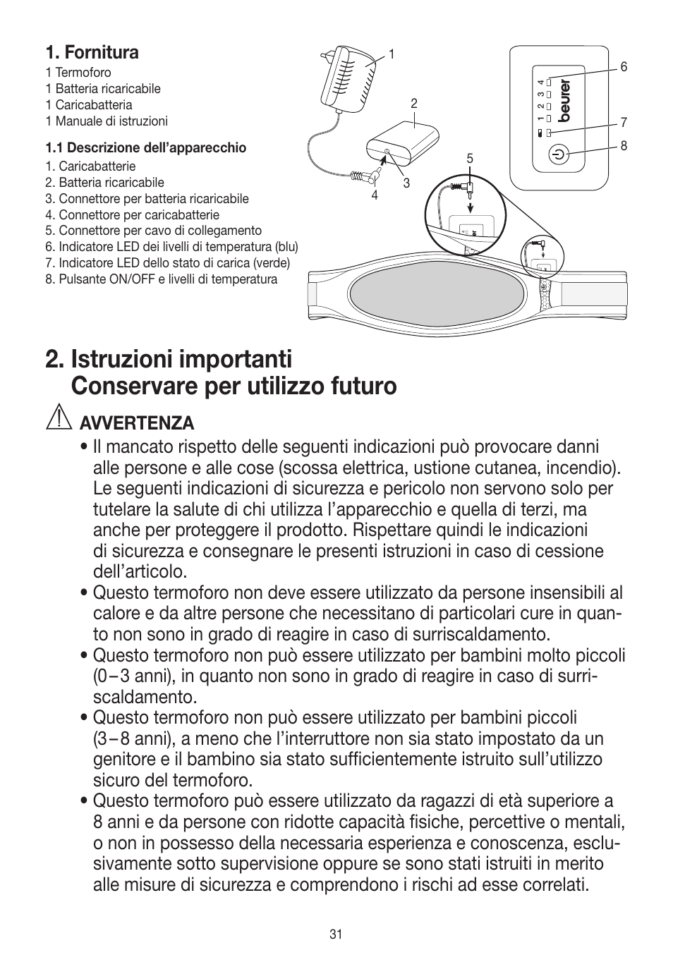 Fornitura | Beurer HK 72 User Manual | Page 31 / 60