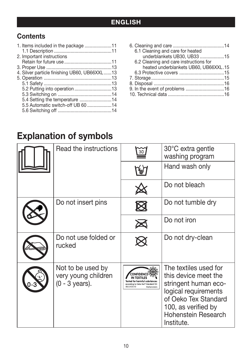 Beurer UB 30 User Manual | Page 10 / 60