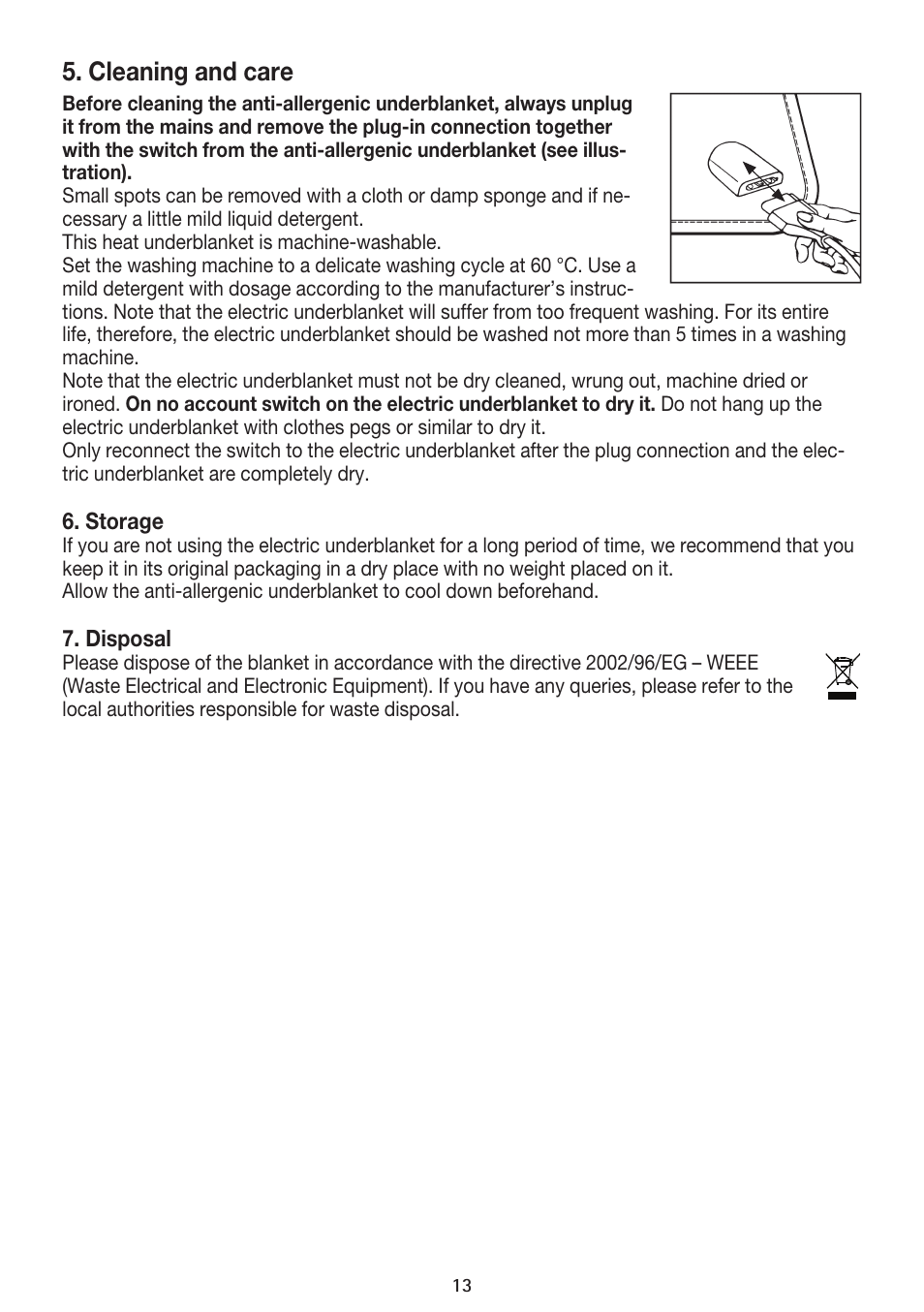 Cleaning and care | Beurer UB 85 User Manual | Page 13 / 44