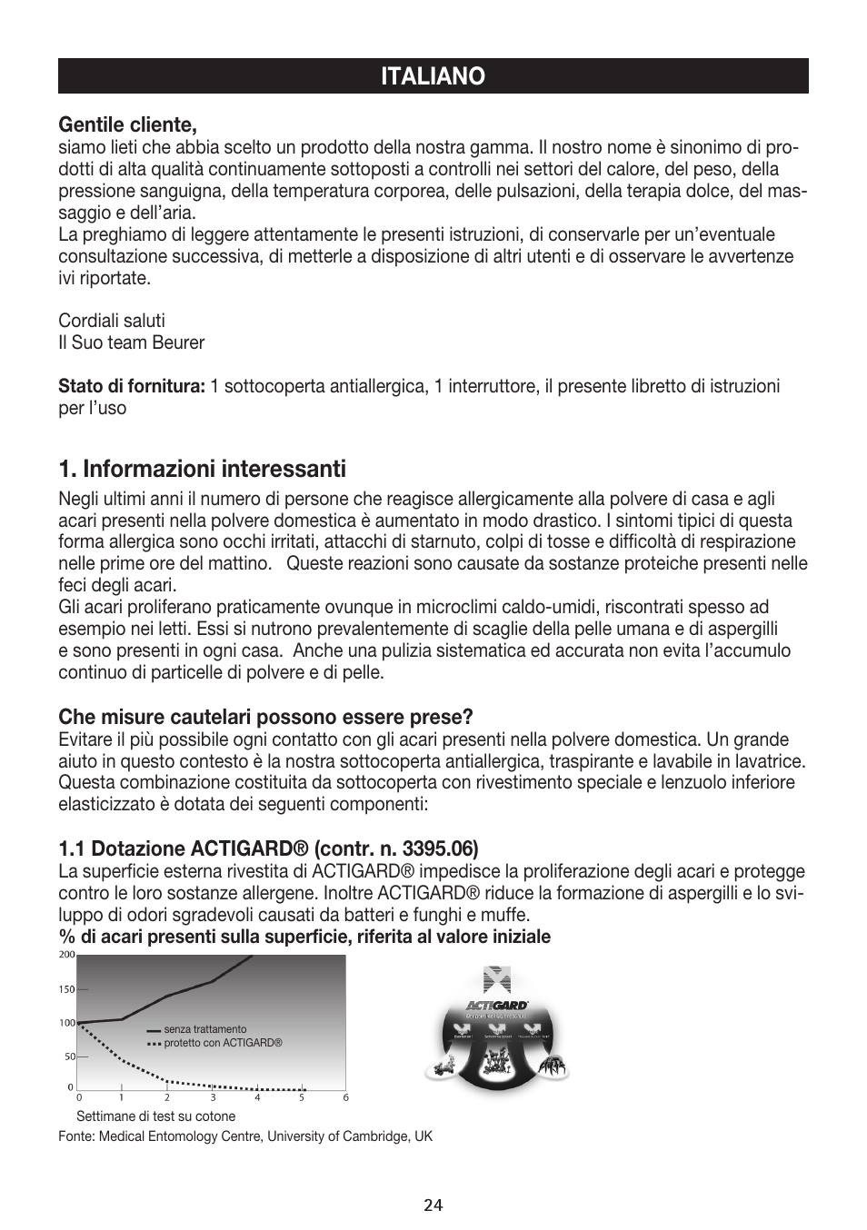 Italiano, Informazioni interessanti | Beurer UB 85 User Manual | Page 24 / 44