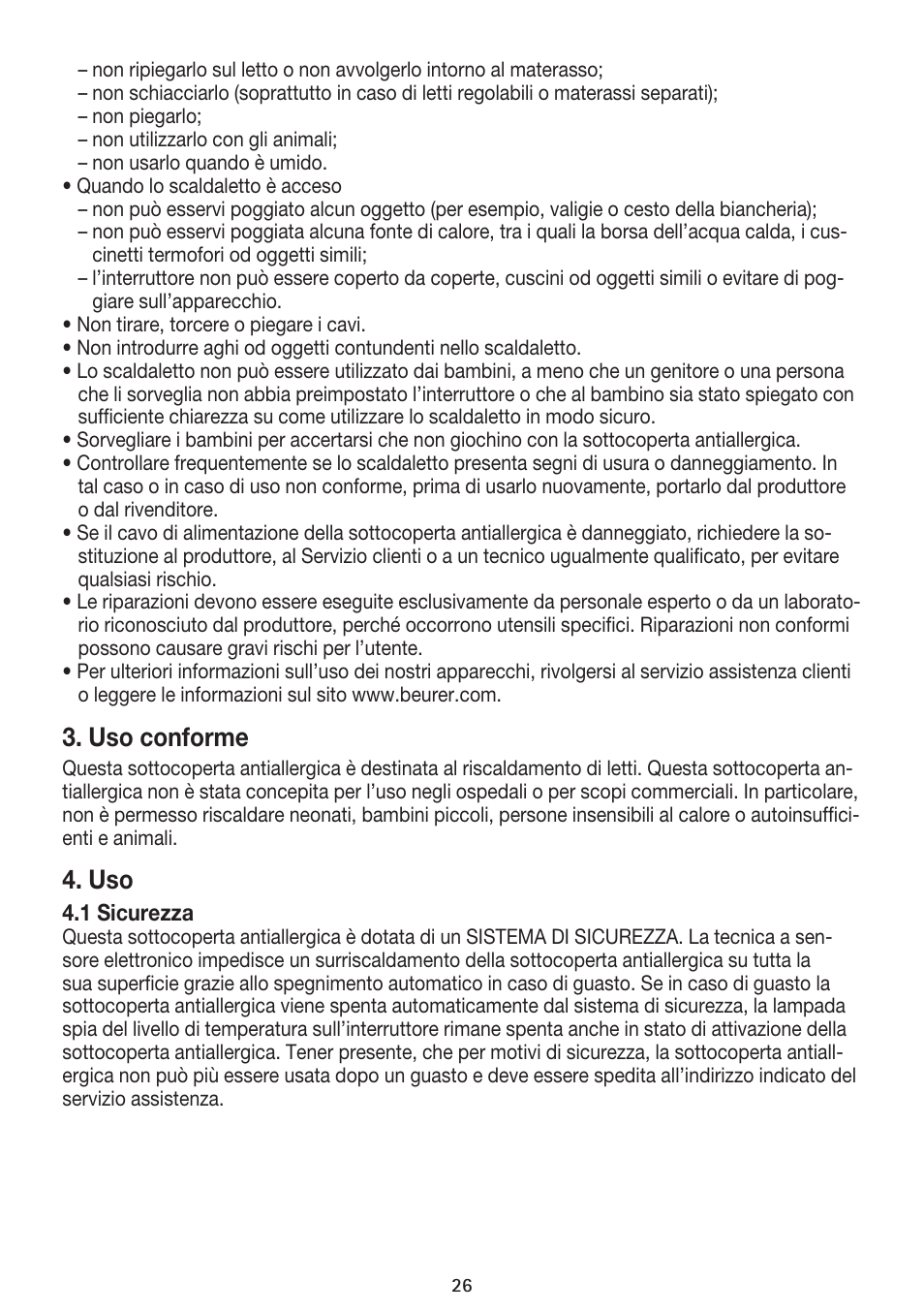 Uso conforme | Beurer UB 85 User Manual | Page 26 / 44