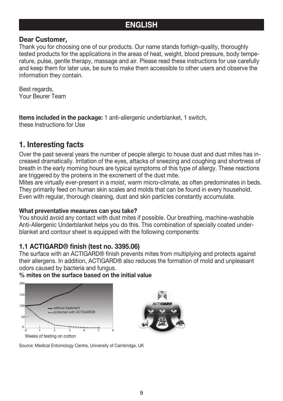 Interesting facts, English | Beurer UB 85 User Manual | Page 9 / 44