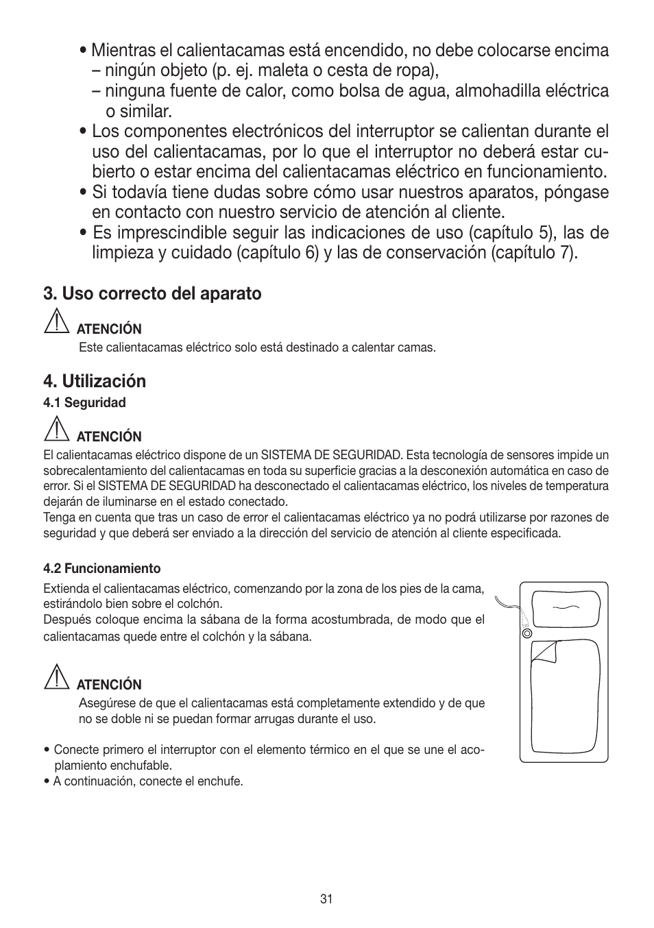 Utilización | Beurer UB 90 User Manual | Page 31 / 72