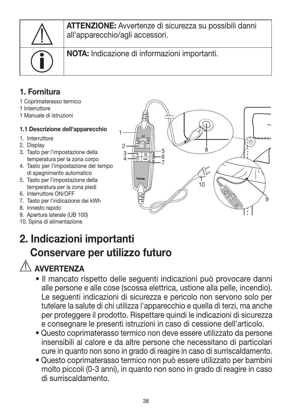 Beurer UB 90 User Manual | Page 38 / 72