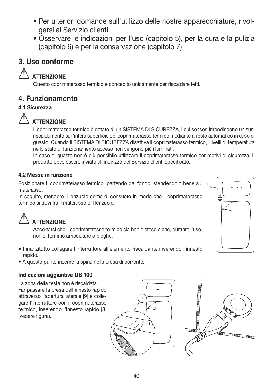 Funzionamento | Beurer UB 90 User Manual | Page 40 / 72