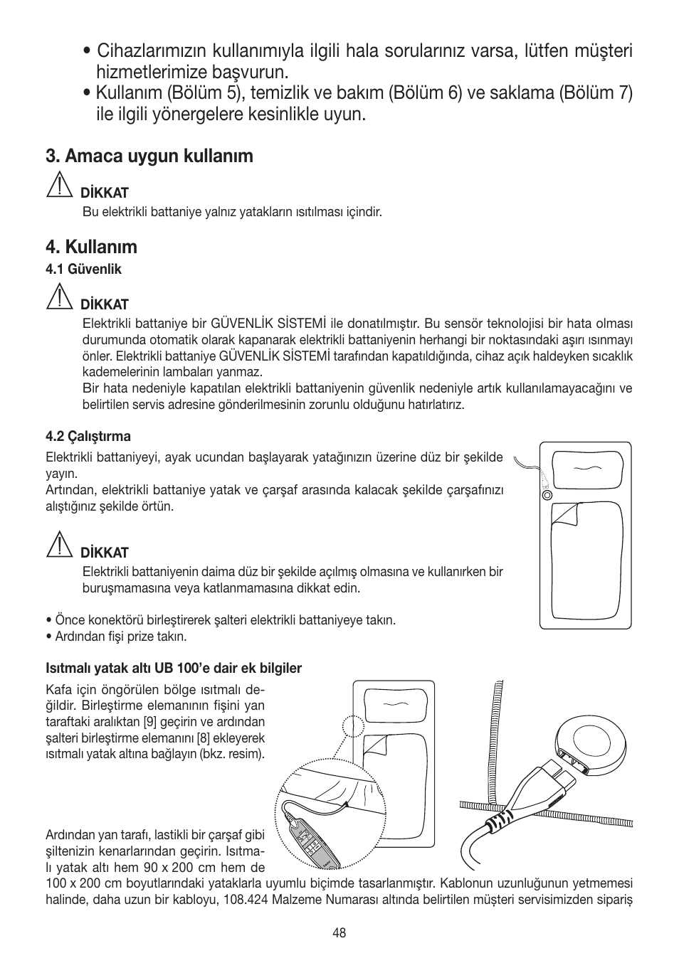 Kullanım | Beurer UB 90 User Manual | Page 48 / 72