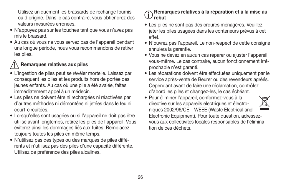 Beurer BC 16 User Manual | Page 26 / 88