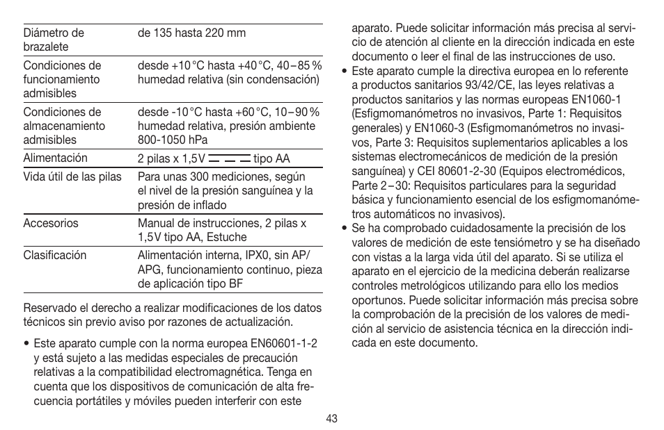 Beurer BC 16 User Manual | Page 43 / 88
