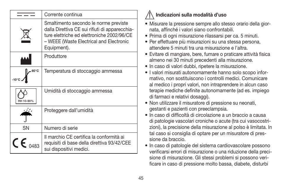 Beurer BC 16 User Manual | Page 45 / 88
