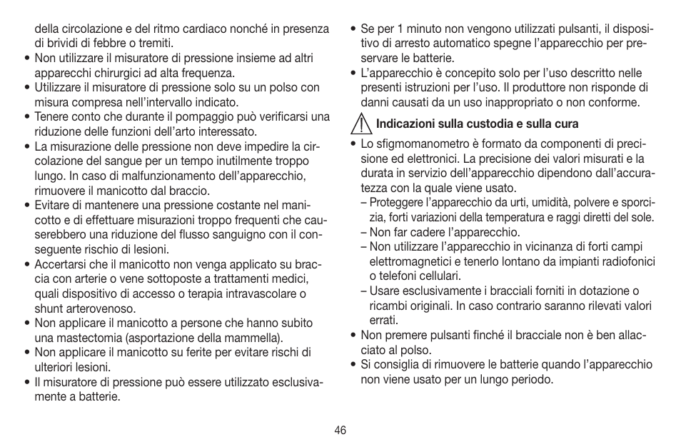 Beurer BC 16 User Manual | Page 46 / 88