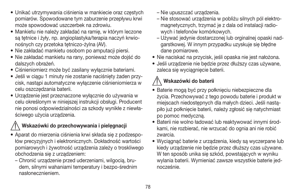 Beurer BC 16 User Manual | Page 78 / 88