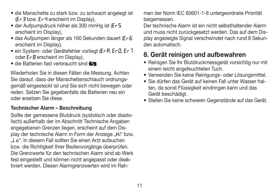 Gerät reinigen und aufbewahren | Beurer BC 19 User Manual | Page 11 / 68