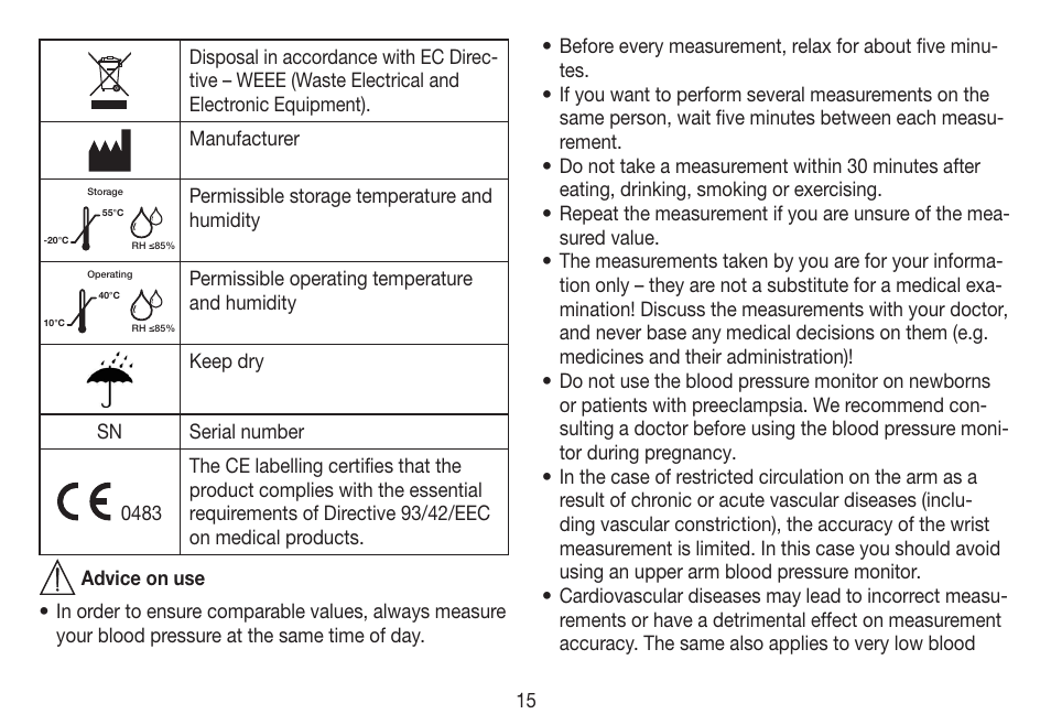 Beurer BC 19 User Manual | Page 15 / 68