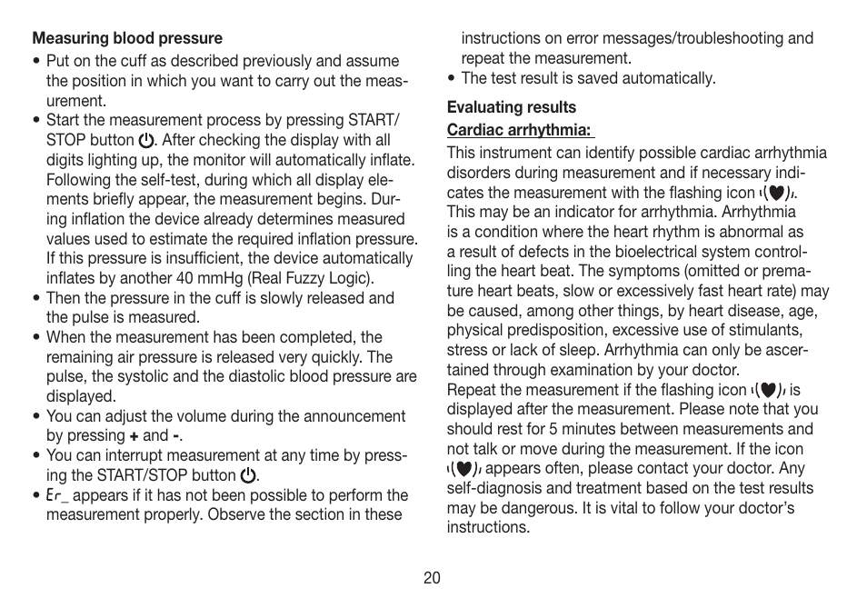 Beurer BC 19 User Manual | Page 20 / 68