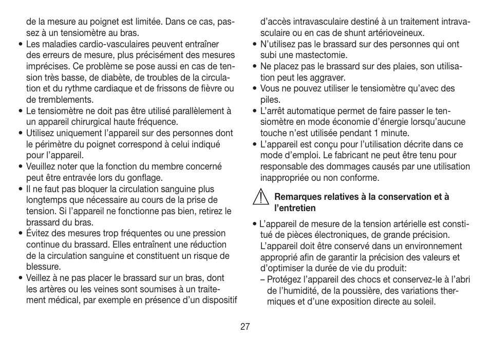 Beurer BC 19 User Manual | Page 27 / 68