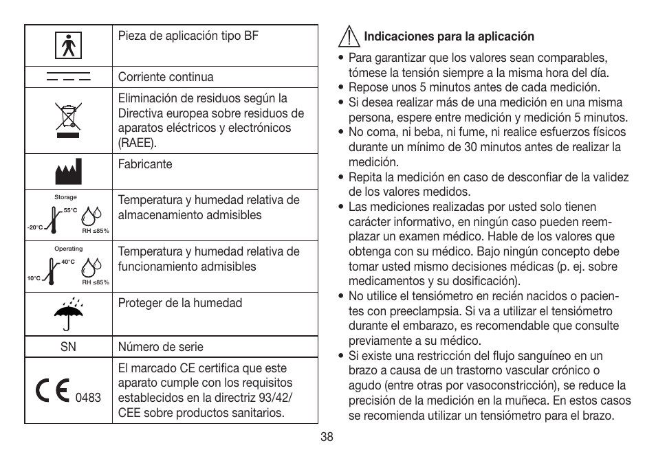 Beurer BC 19 User Manual | Page 38 / 68