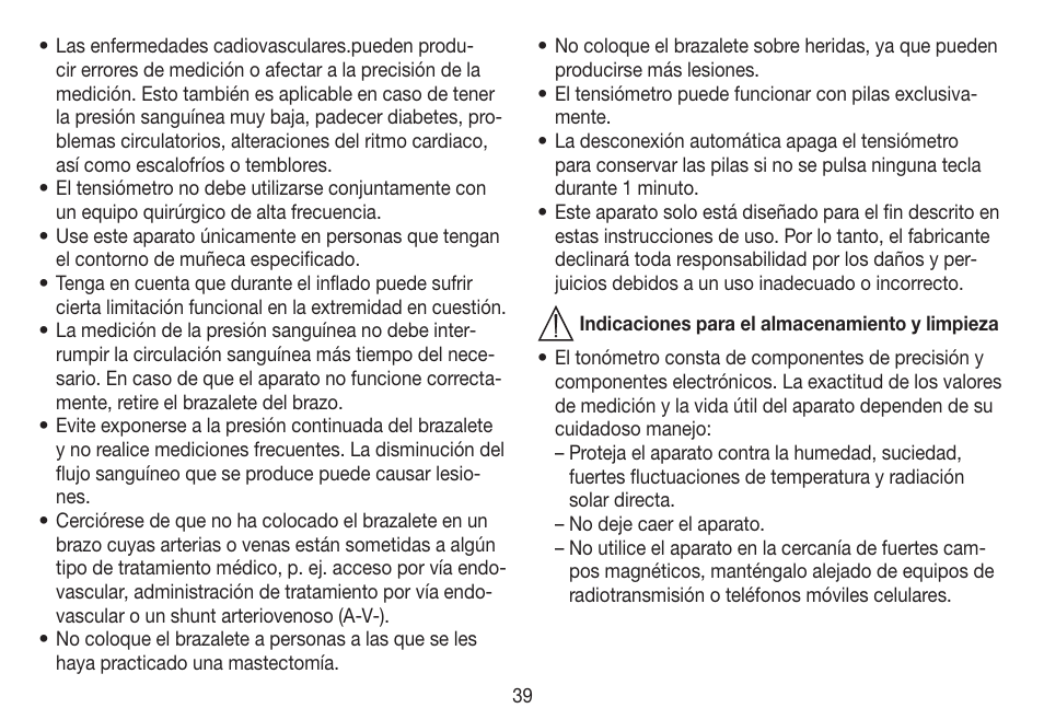 Beurer BC 19 User Manual | Page 39 / 68