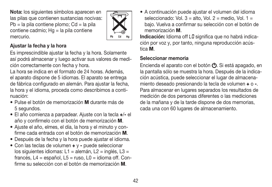 Beurer BC 19 User Manual | Page 42 / 68