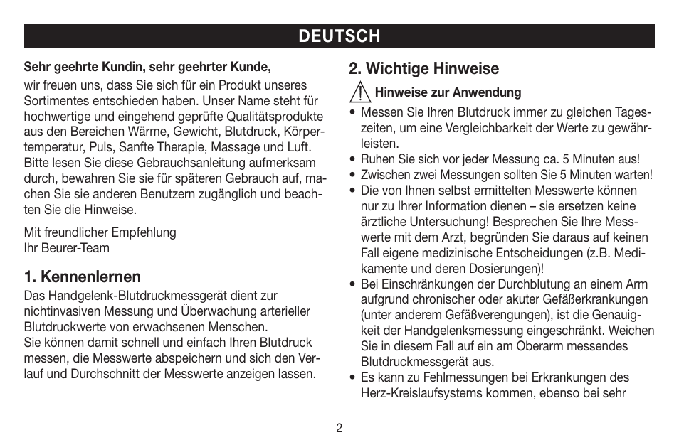 Beurer BC 20 User Manual | Page 2 / 68