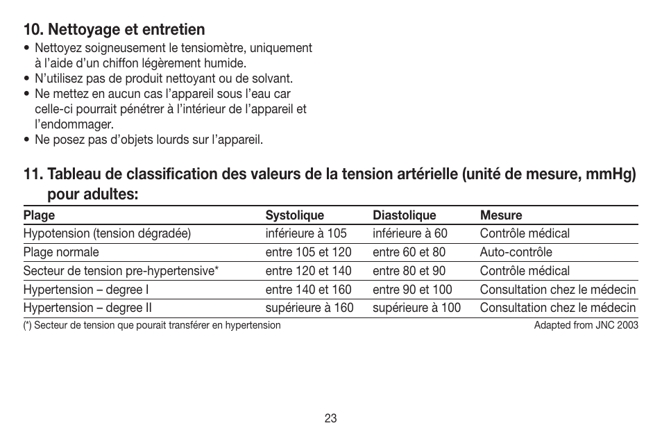 Nettoyage et entretien | Beurer BC 20 User Manual | Page 23 / 68