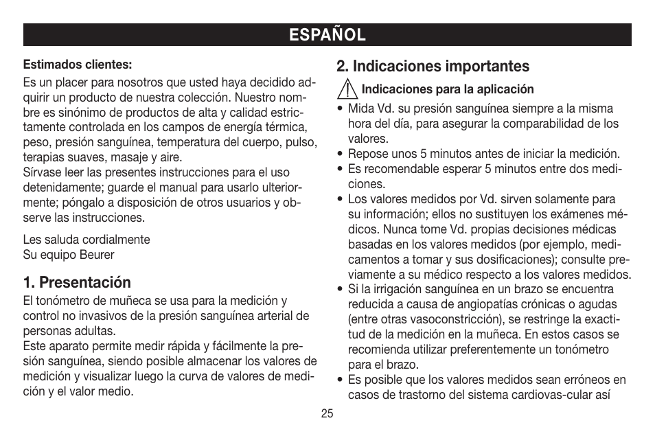 Beurer BC 20 User Manual | Page 25 / 68