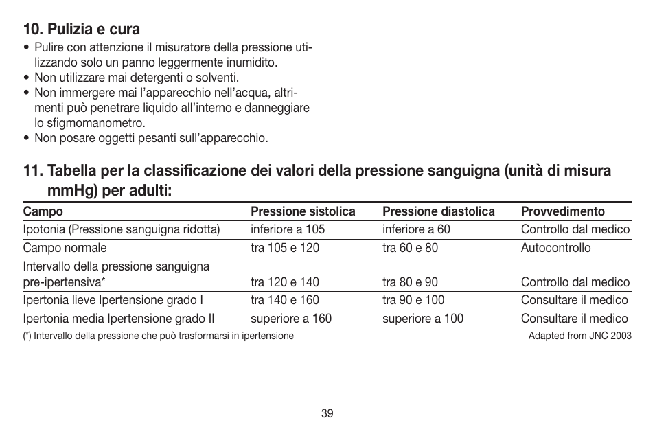 Pulizia e cura | Beurer BC 20 User Manual | Page 39 / 68