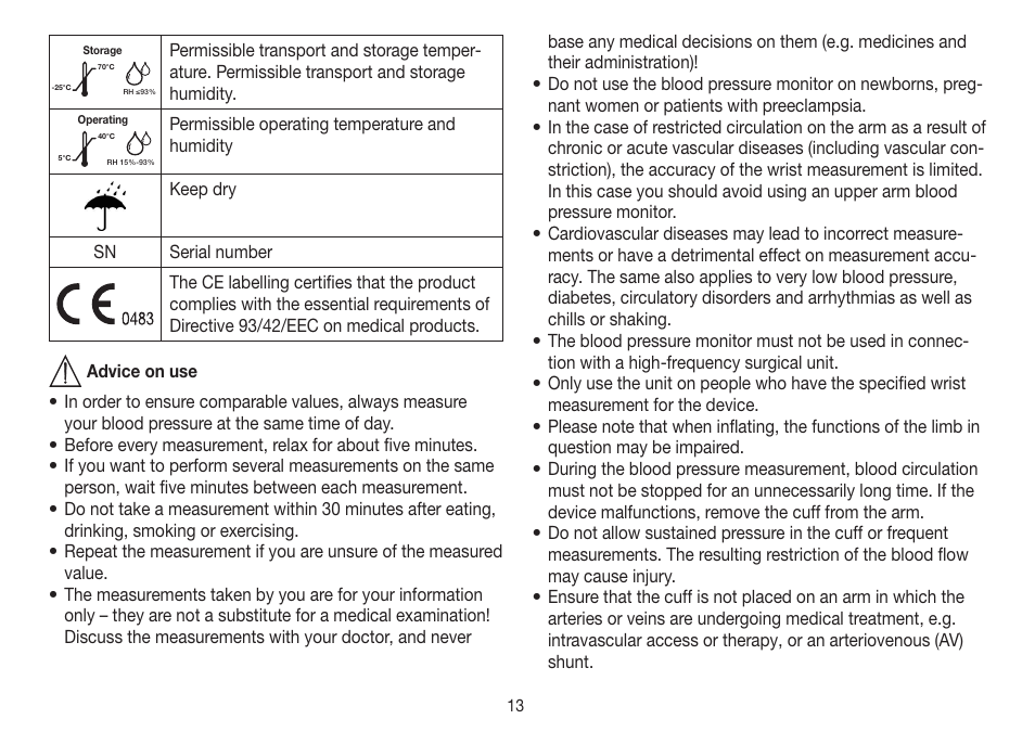 Beurer BC 30 User Manual | Page 13 / 80