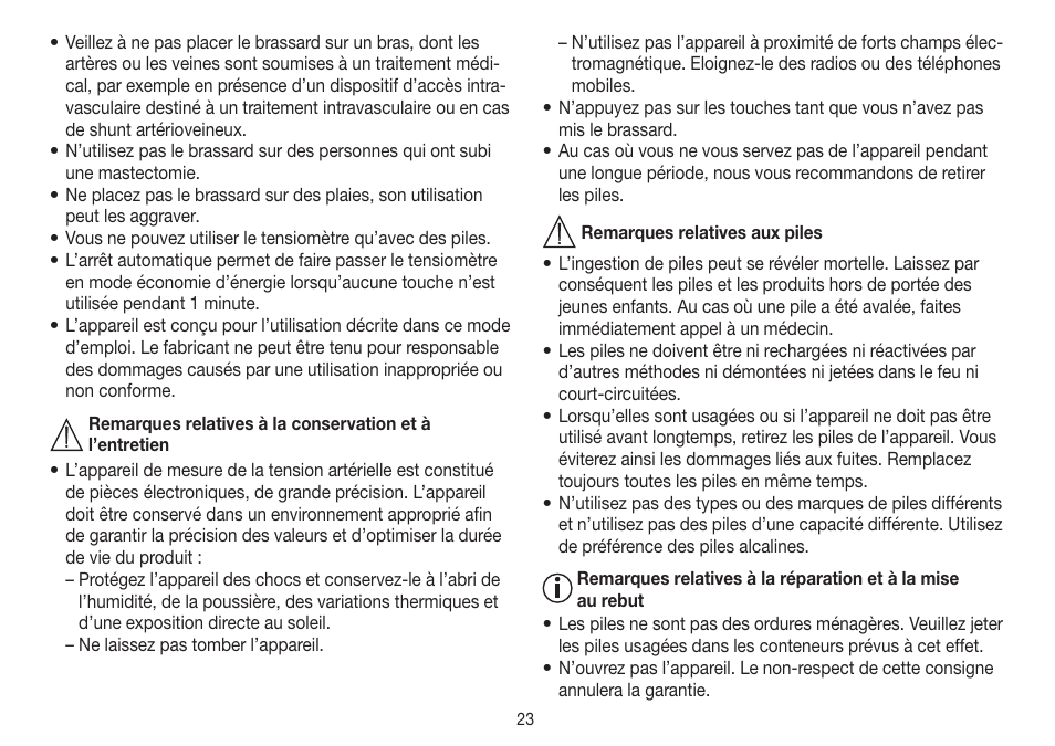 Beurer BC 30 User Manual | Page 23 / 80