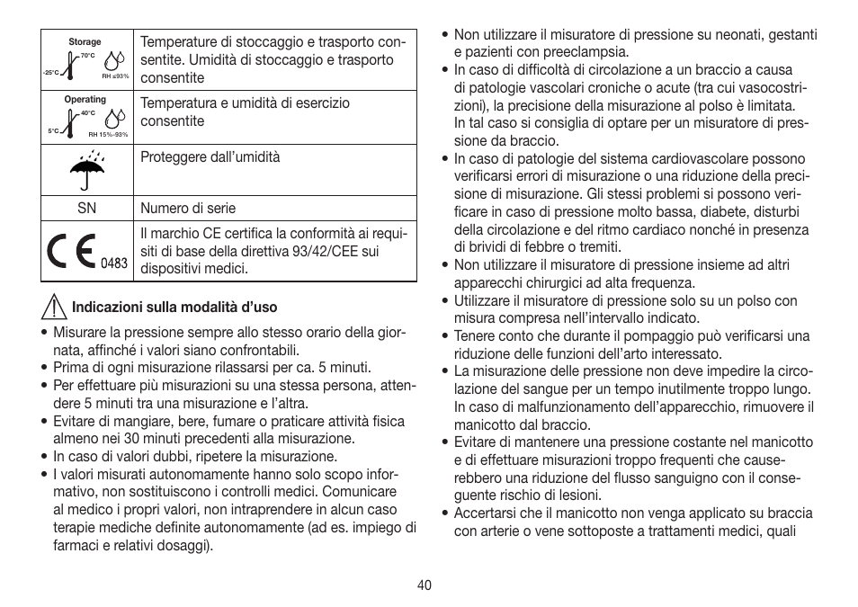 Beurer BC 30 User Manual | Page 40 / 80