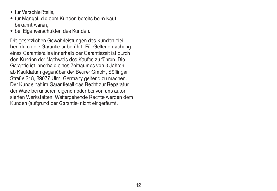 Beurer BC 31 User Manual | Page 12 / 92