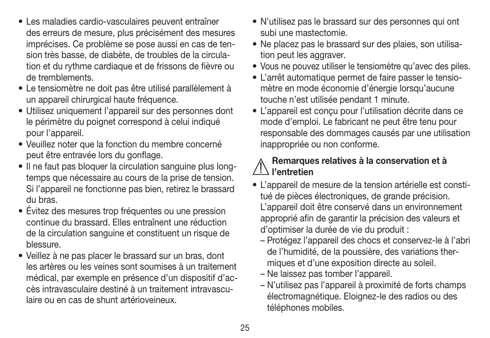 Beurer BC 31 User Manual | Page 25 / 92