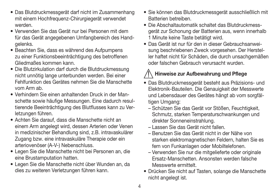 Beurer BC 31 User Manual | Page 4 / 92