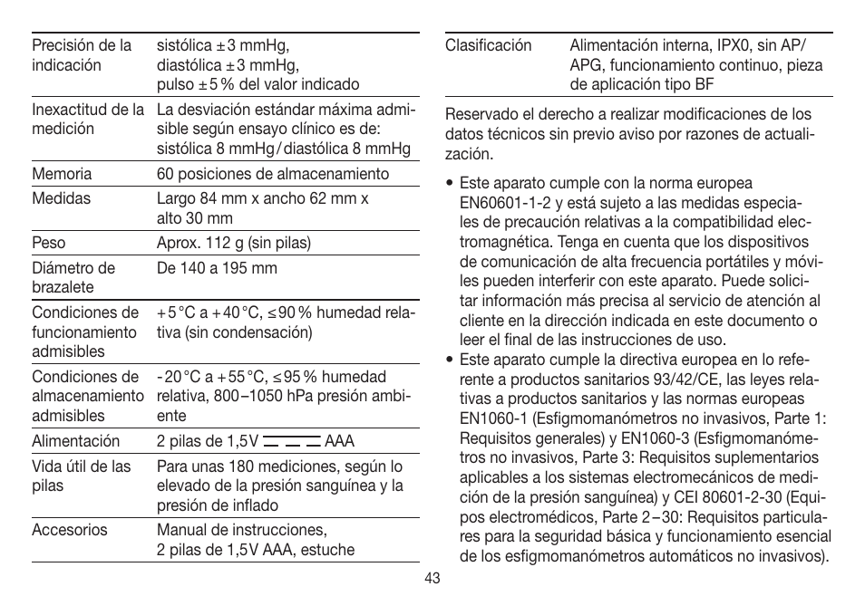Beurer BC 31 User Manual | Page 43 / 92