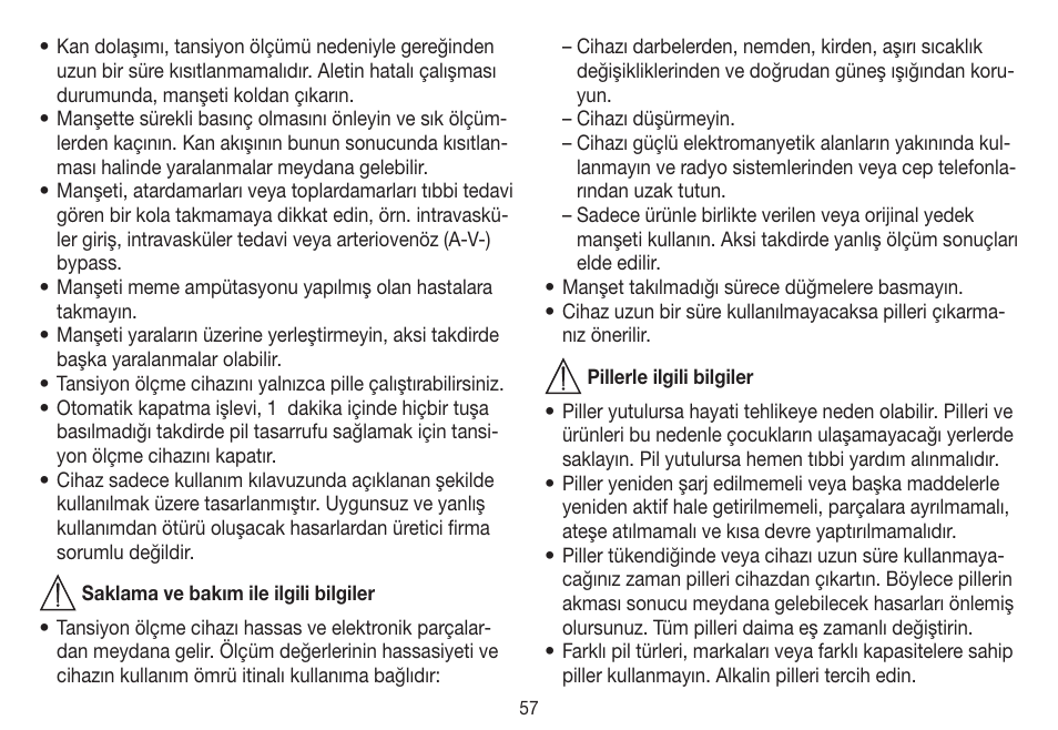 Beurer BC 31 User Manual | Page 57 / 92