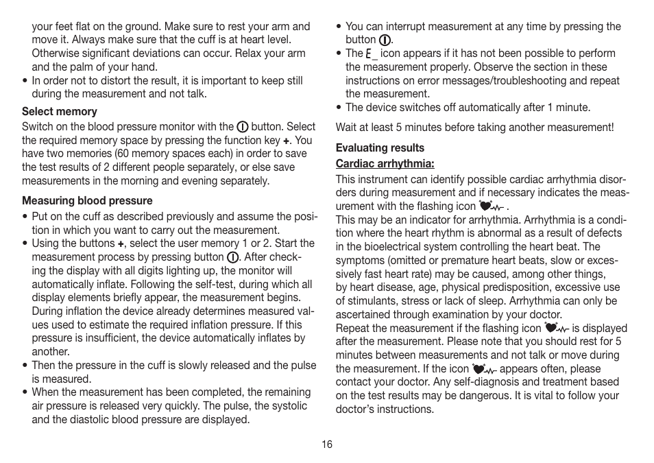 Beurer BC 32 User Manual | Page 16 / 76