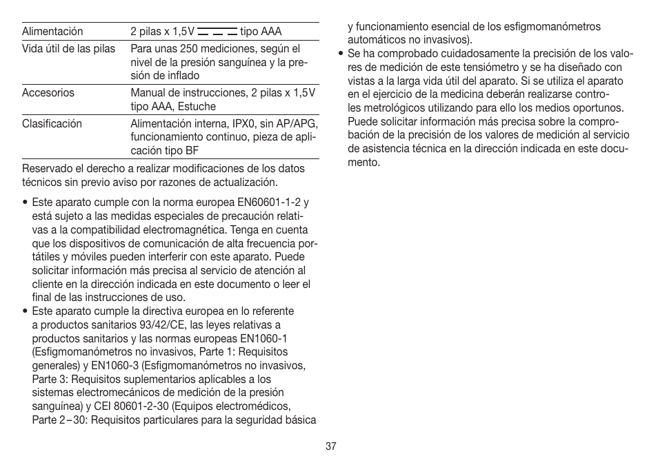 Beurer BC 32 User Manual | Page 37 / 76