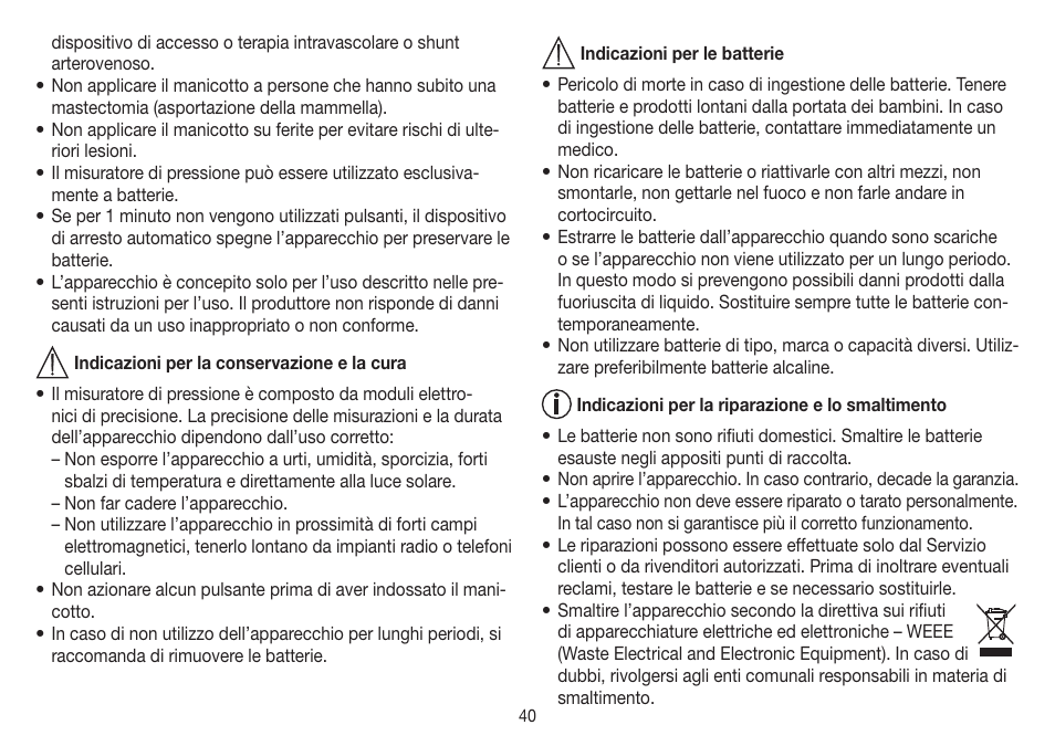 Beurer BC 32 User Manual | Page 40 / 76