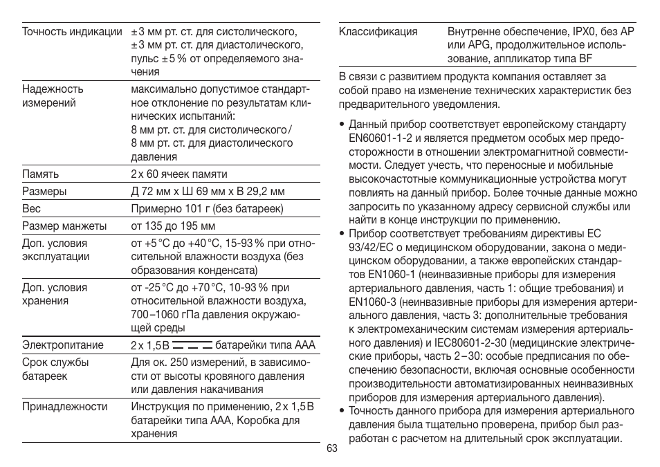 Beurer BC 32 User Manual | Page 63 / 76