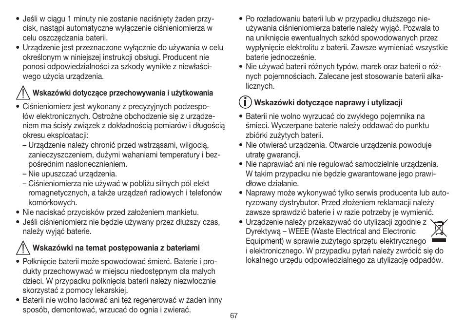 Beurer BC 32 User Manual | Page 67 / 76