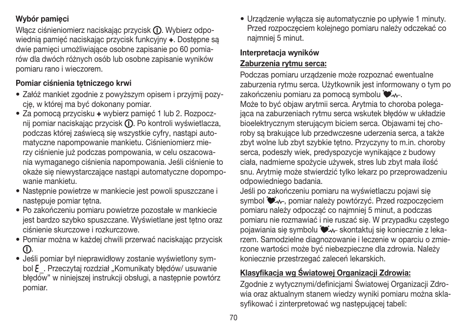 Beurer BC 32 User Manual | Page 70 / 76