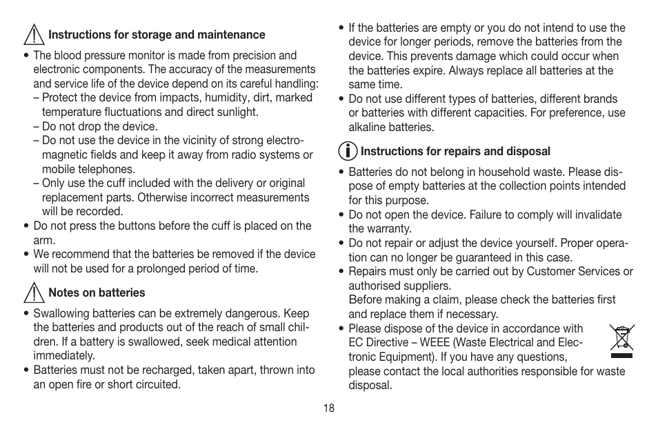 Beurer BC 40 User Manual | Page 18 / 104