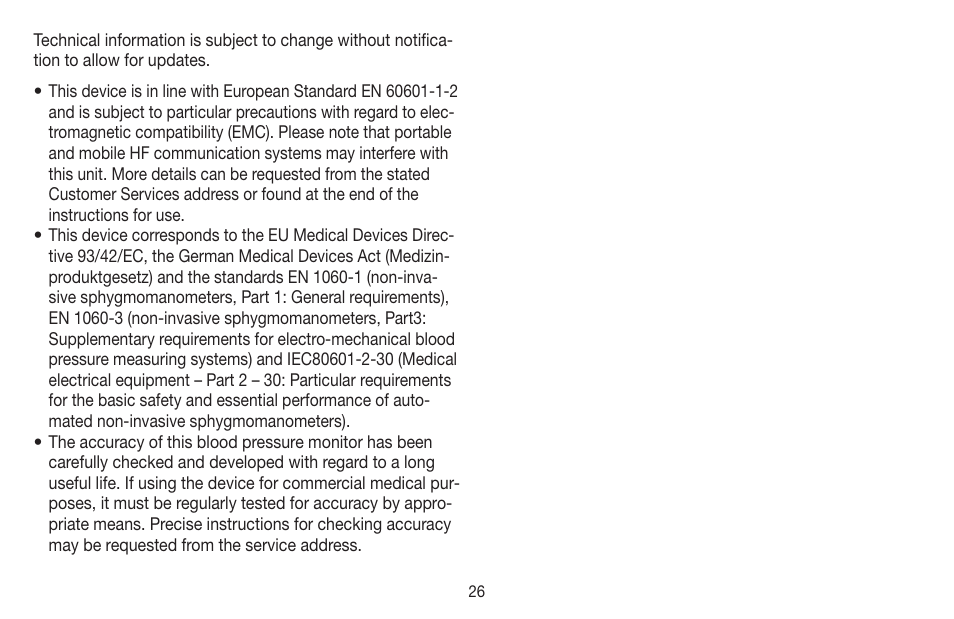 Beurer BC 40 User Manual | Page 26 / 104