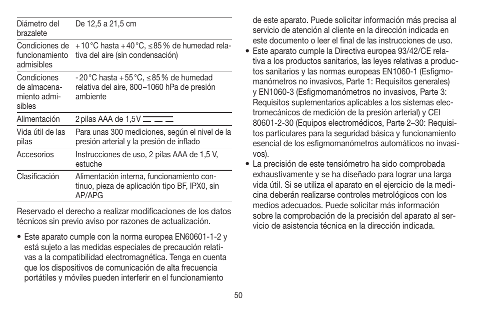 Beurer BC 40 User Manual | Page 50 / 104