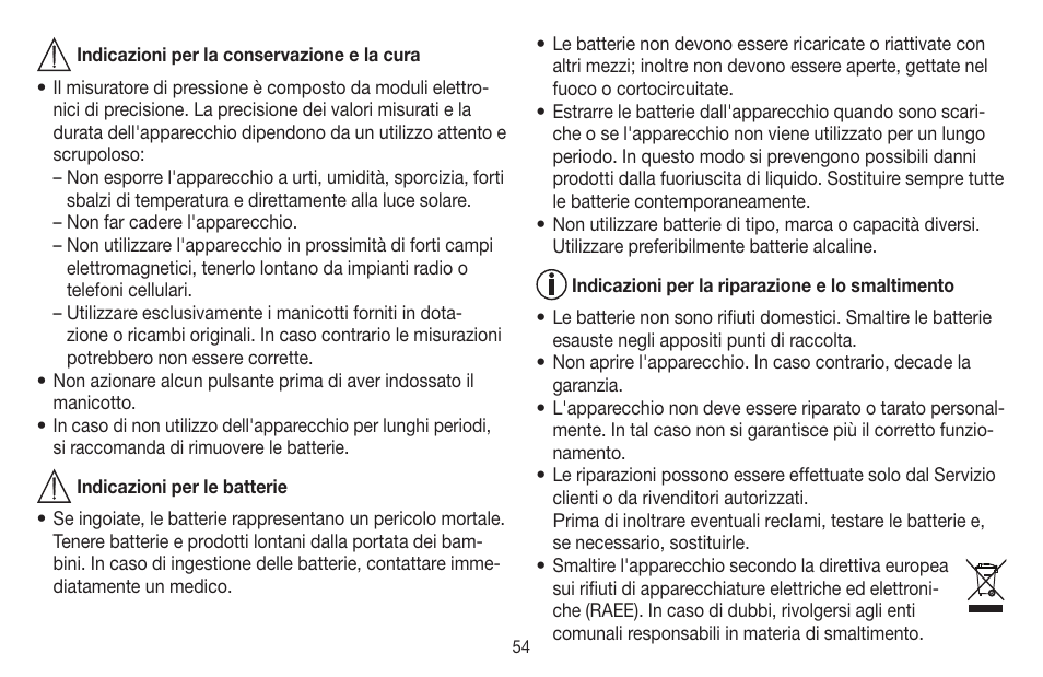 Beurer BC 40 User Manual | Page 54 / 104